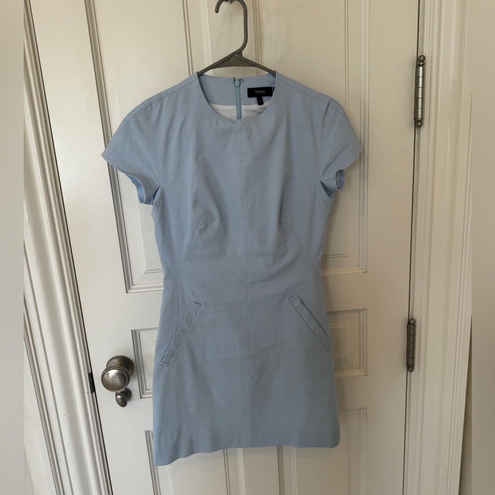 Theory light blue dress
